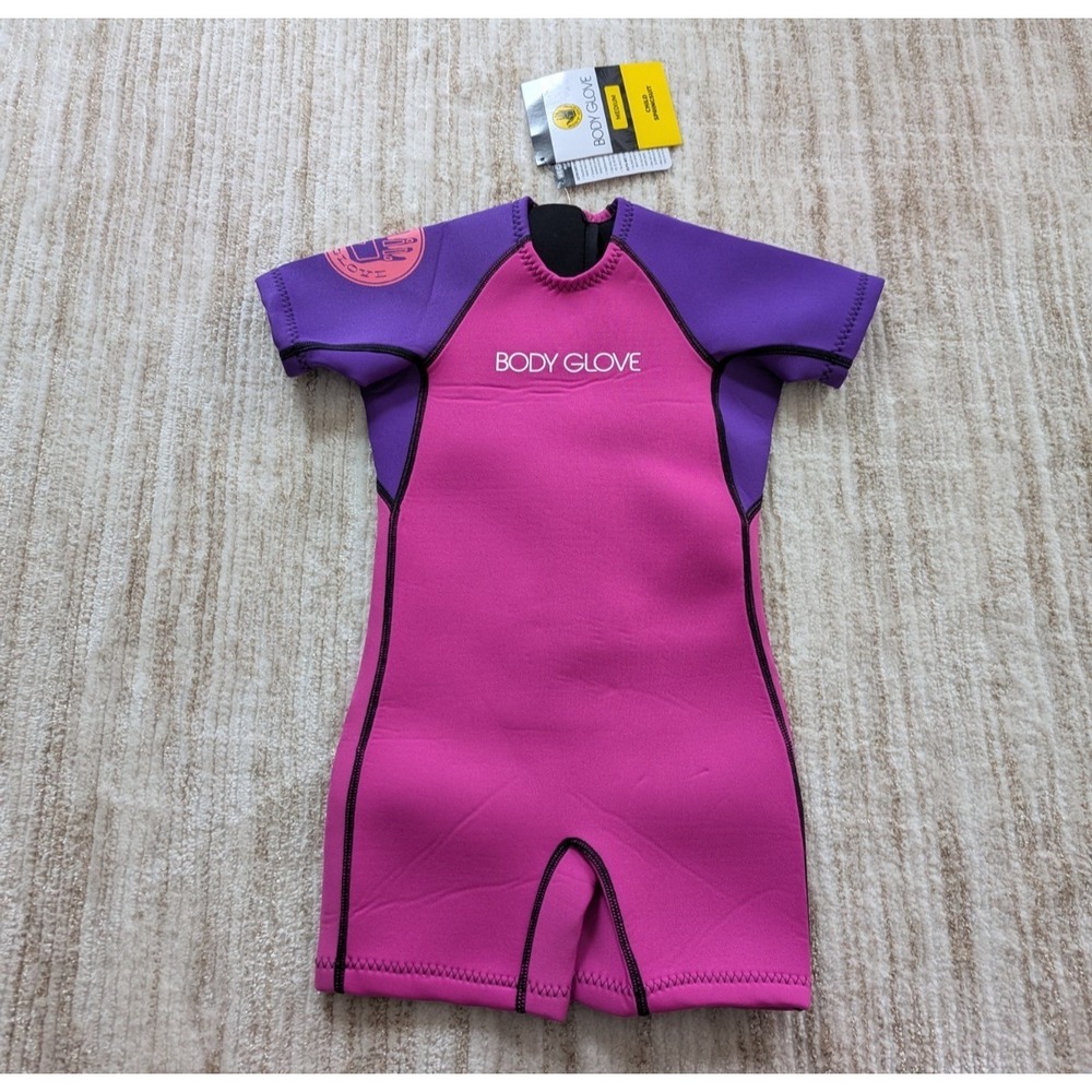 Body Glove Springsuit Wetsuit Child Kid Sz M 3-4 Years Pink Purple NWT Beach